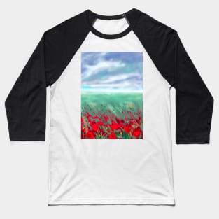 Poppy field Baseball T-Shirt